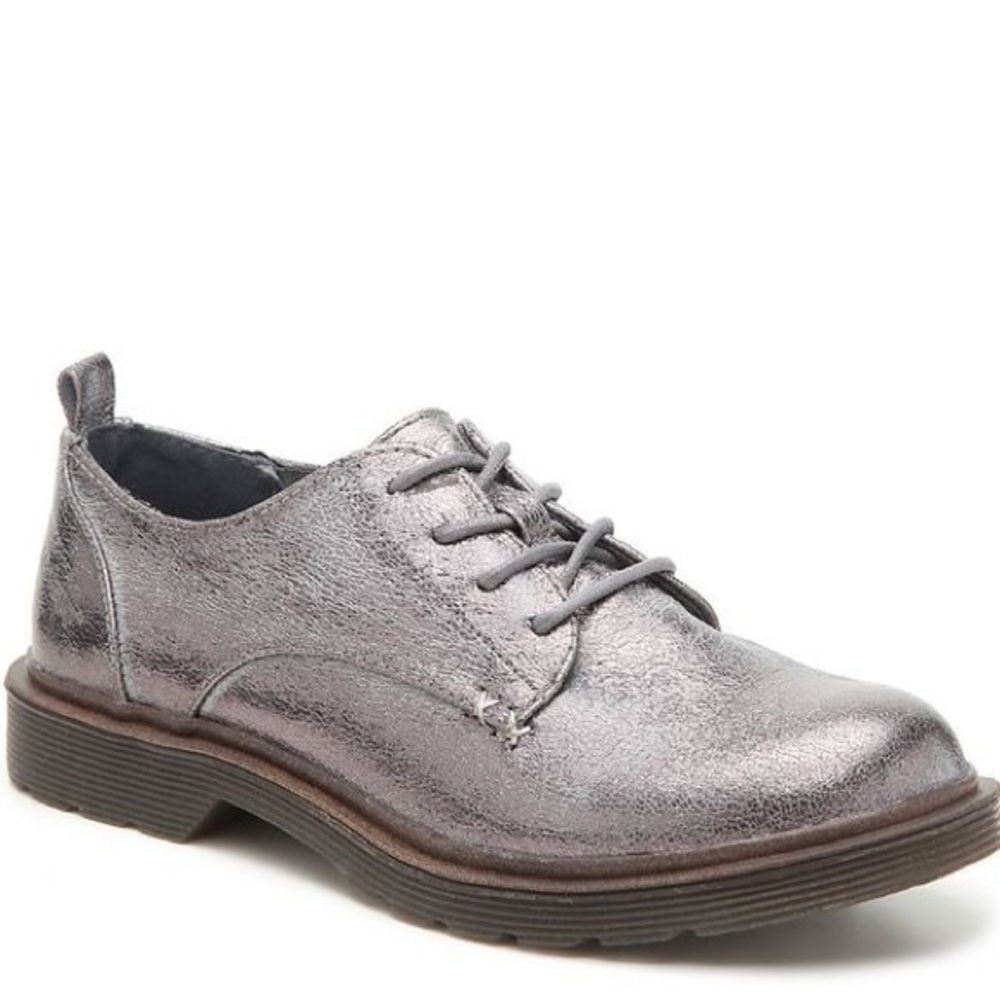 Coolway Women’s Lace-Up Metallic Loafers Size 6.5